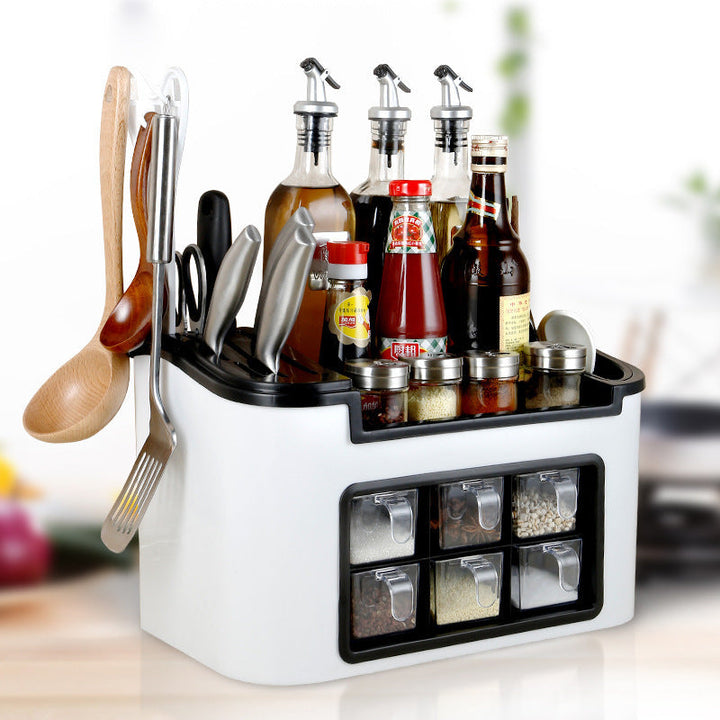 Elevate Your Kitchen Organization with the Kitchenware Seasoning Storage Box Rack