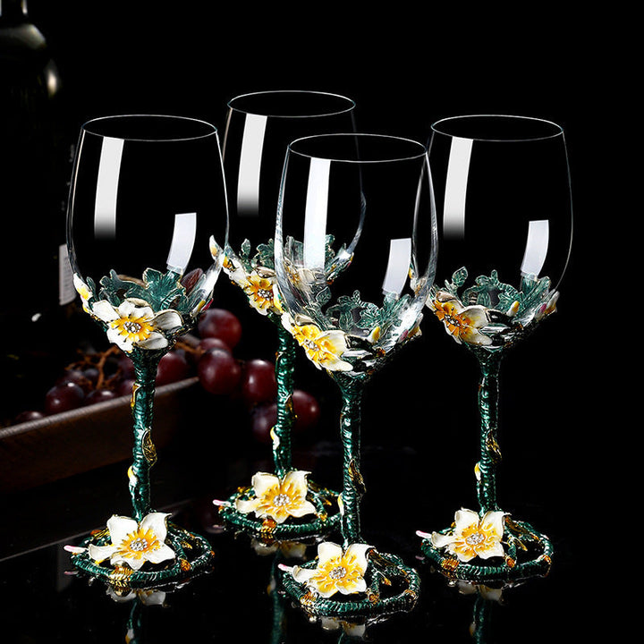 Elevate Your Wine Experience with Our European Style Enamel Red Wine Glass Set
