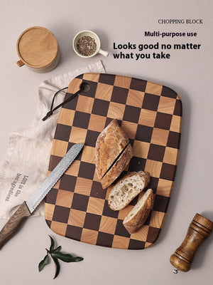 Discover the Acacia Chessboard Grid Cutting Board