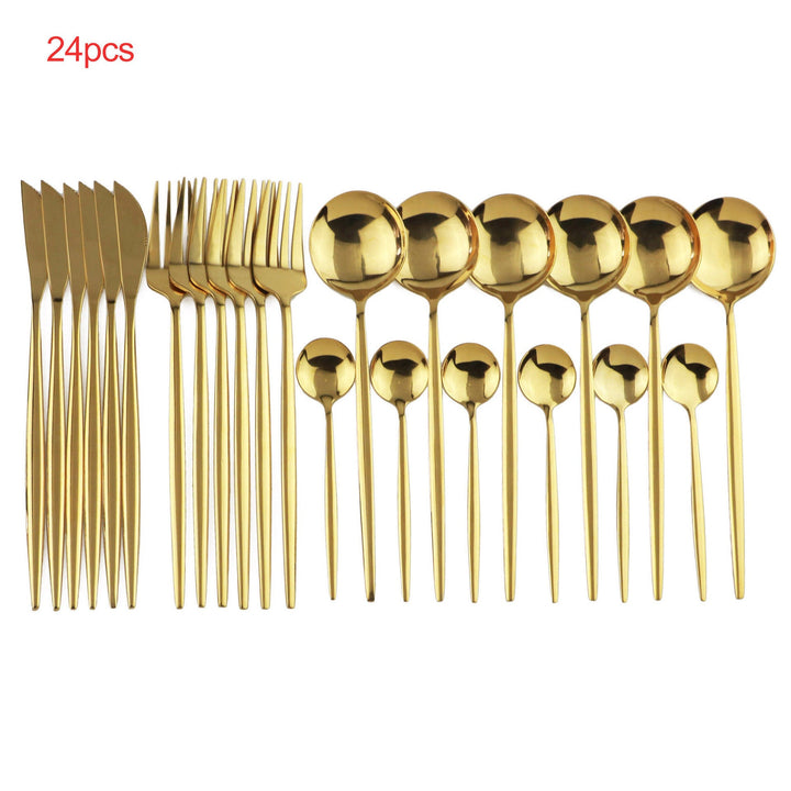 Elevate Your Dining Experience with Our 24pcs Luxury Cutlery Set