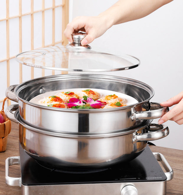 Elevate Your Cooking with the Stainless Steel Steamer Soup Pot
