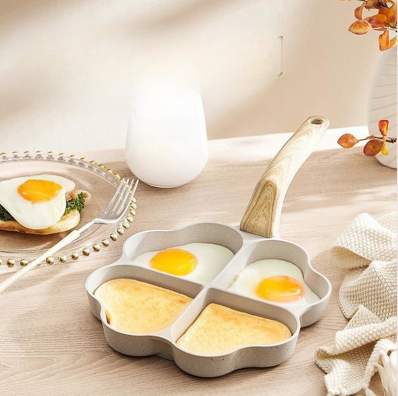 Experience Cooking Like Never Before with Our Aluminum Four-hole Frying Pan