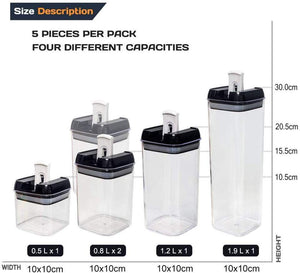 5pcs Set Easy Lock Food Storage: The Ultimate Kitchen Companion