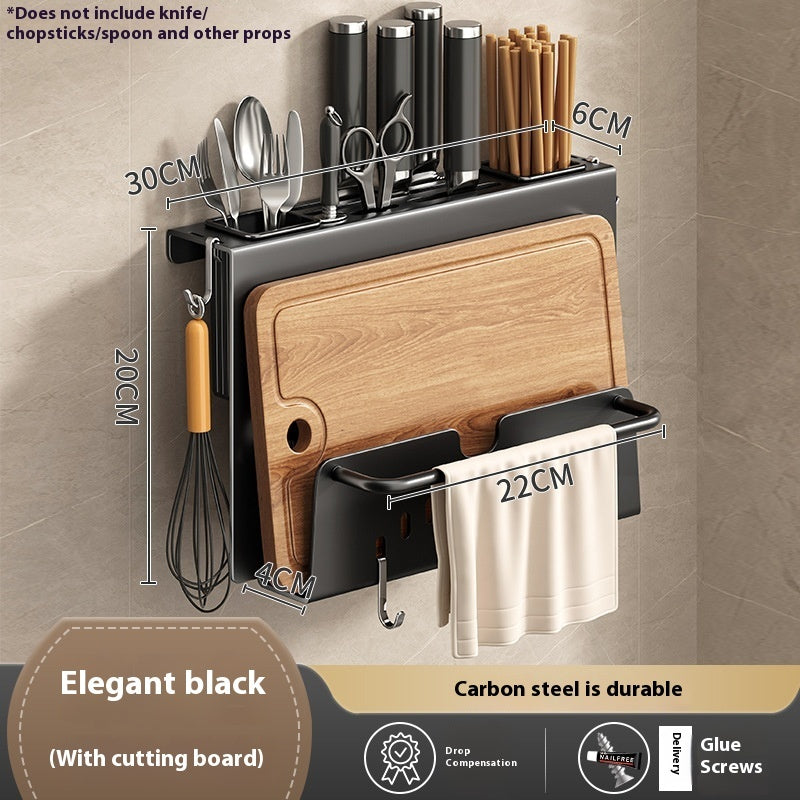 Wall-mounted Multi-functional Kitchen Rack