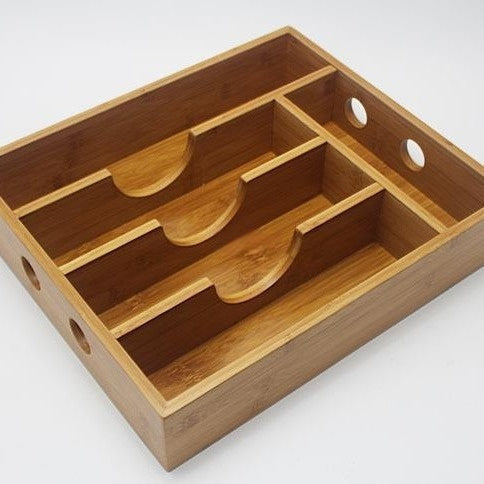 Bamboo Drawer Container Kitchen Utensils