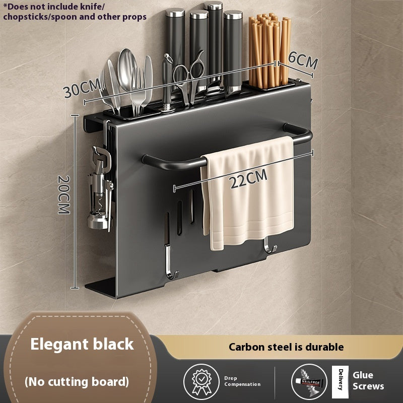 Wall-mounted Multi-functional Kitchen Rack
