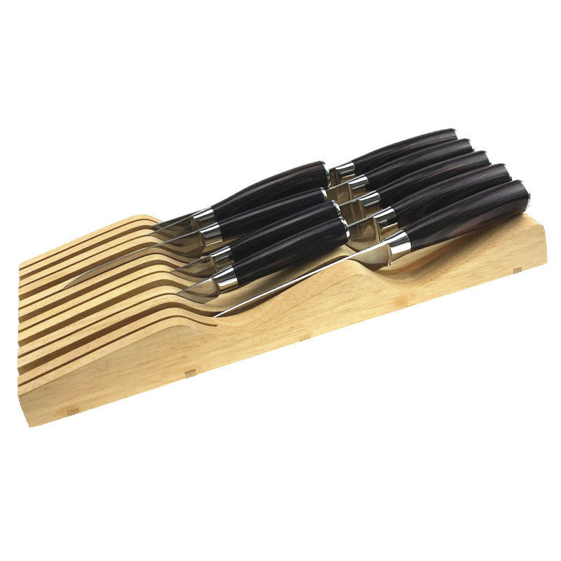 Horizontal Wooden Knife Holder