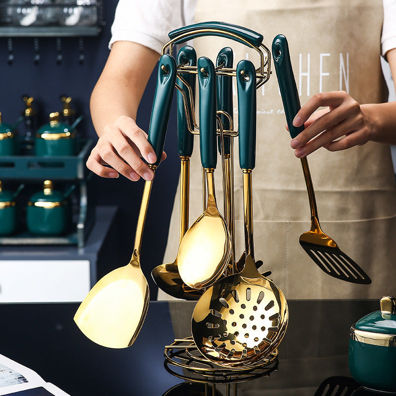 7 PCS Stainless Steel Silicone Kitchen Utensils