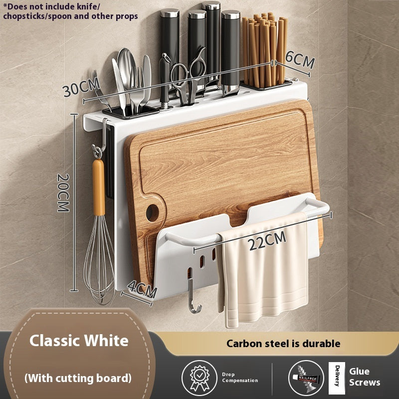 Wall-mounted Multi-functional Kitchen Rack