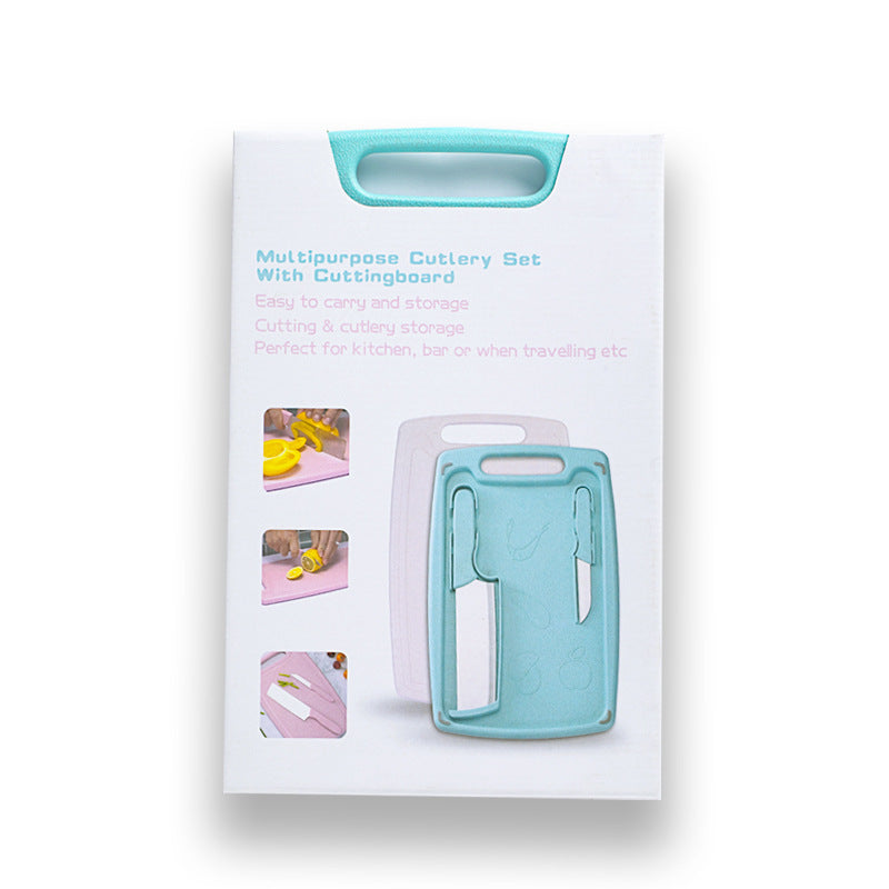 Kitchen Knife Cutting Board Plastic Set