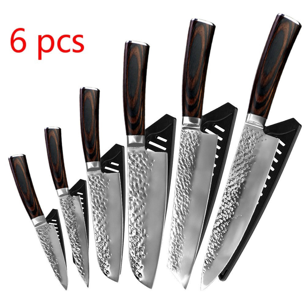 Stainless steel kitchen knives with knife set