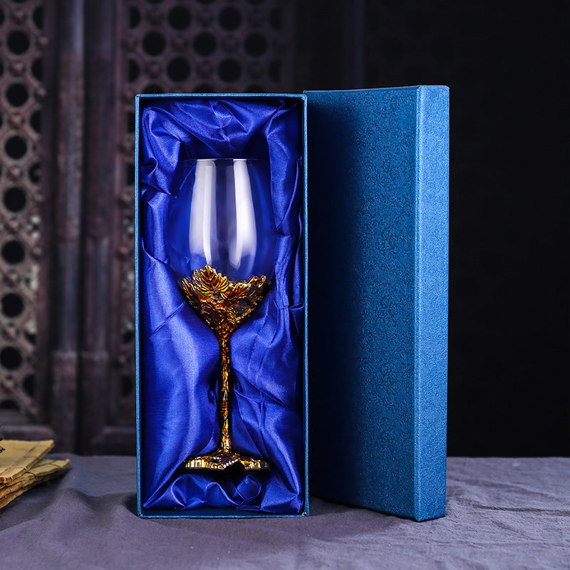 Enamel Red Wine Glass Decanter Set