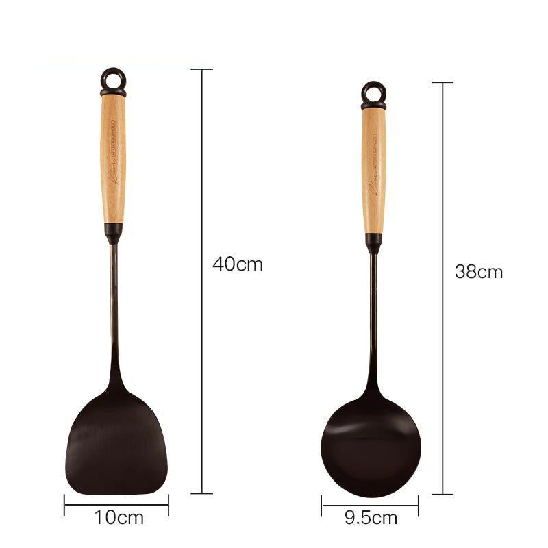 Household Kitchen Wooden Handle Utensils Set