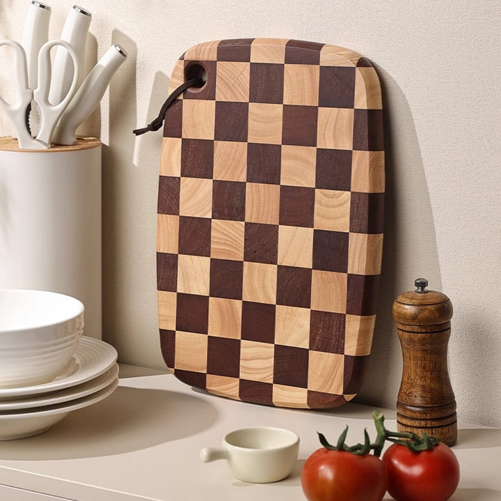 Acacia Chessboard Grid Cutting Board