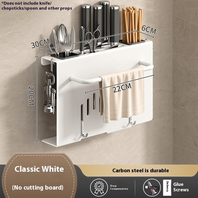 Wall-mounted Multi-functional Kitchen Rack